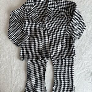Toddler Girl Houndstooth Jacket Pant Set 18–24M